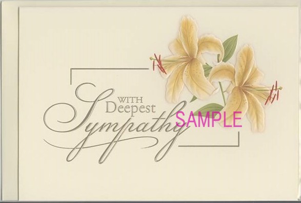 Deepest Sympathy Lilies Card