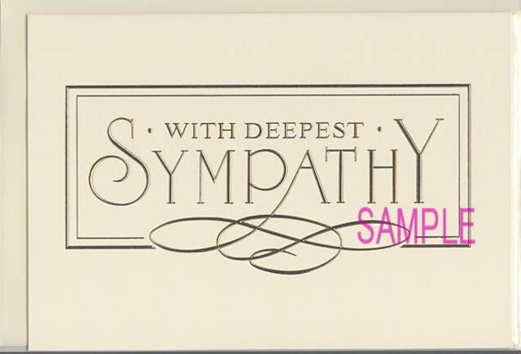 With Deepest Sympathy Elegance Card