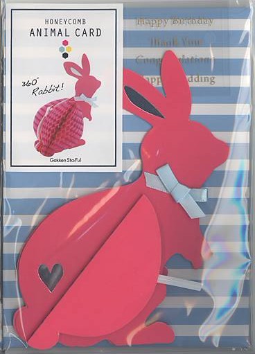 Honeycomb Animal card「ウサギ」