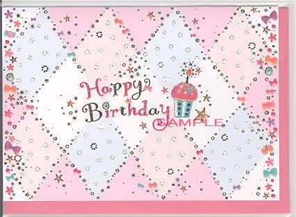 誕生日：ケーキ（ピンク）