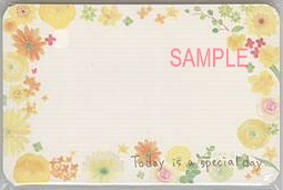 namiメッセージカード「黄フラワー」