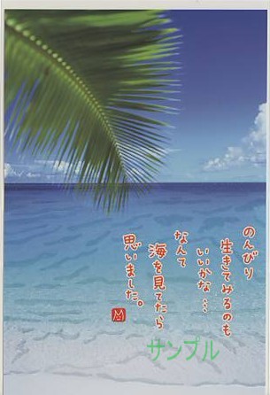メッセージ付・ポストカード「沖縄県の海岸」