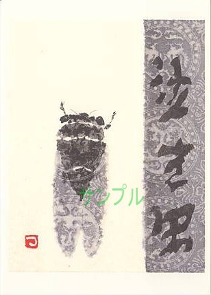 片岡鶴太郎・ポストカード「泣き虫せみ」